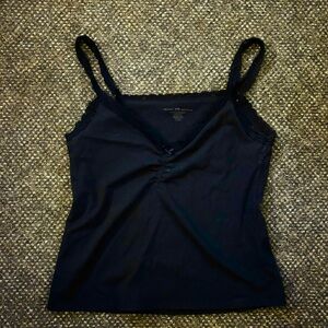 Brandy Melville Dark Blue Camisole with Lace Detail